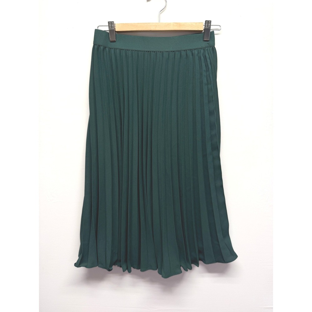 Kate Kasin Skirt Pleated Accordion Midi S Green‎ Women